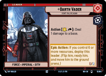 Darth Vader — Don't Fail Me Again