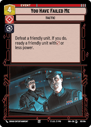 You Have Failed Me