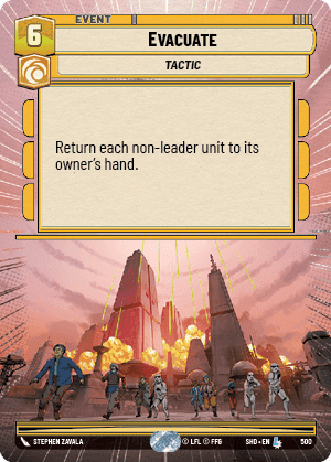 Evacuate