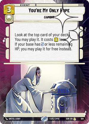 You're My Only Hope