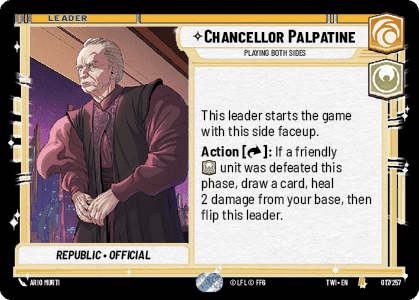Chancellor Palpatine — Playing Both Sides
