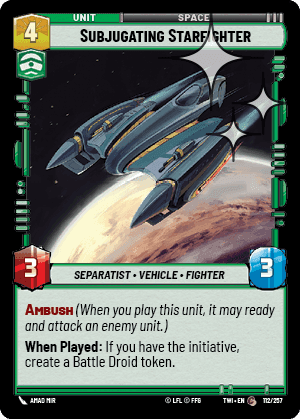 Subjugating Starfighter