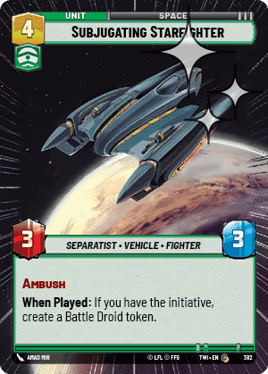 Subjugating Starfighter